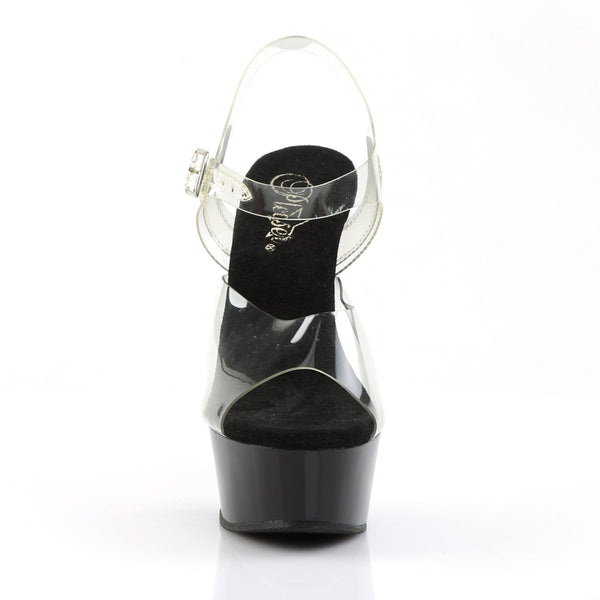DELIGHT-608 Plateau Sandaletten Schwarz von Pleaser – Ansicht 2