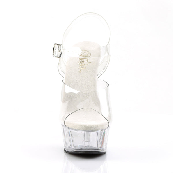 DELIGHT-608 Plateau Sandaletten Transparent von Pleaser – Ansicht 2