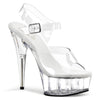DELIGHT-608 Plateau Sandaletten Transparent von Pleaser