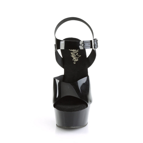 DELIGHT-608N Plateau Sandaletten Schwarz von Pleaser – Ansicht 2