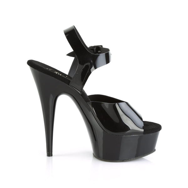 DELIGHT-608N Plateau Sandaletten Schwarz von Pleaser – Ansicht 5