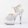 DELIGHT-608N-RS Plateau High Heel Sandaletten mit Strasssteinen - Mehrfarbig von Pleaser – Ansicht 3