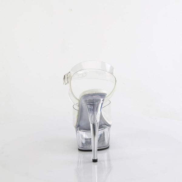 DELIGHT-608VL Plateau Sandaletten Transparent von Pleaser – Ansicht 4