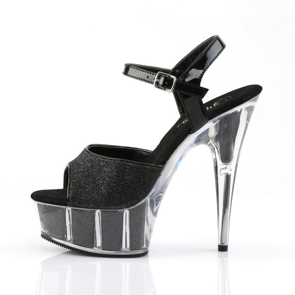 DELIGHT-609-5G Plateau Sandaletten Schwarz von Pleaser – Ansicht 3