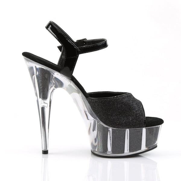 DELIGHT-609-5G Plateau Sandaletten Schwarz von Pleaser – Ansicht 5
