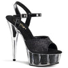 DELIGHT-609-5G Plateau Sandaletten Schwarz von Pleaser