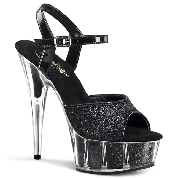 DELIGHT-609-5G Plateau Sandaletten Schwarz von Pleaser