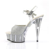 DELIGHT-609-5G Plateau Sandaletten Silber von Pleaser – Ansicht 3