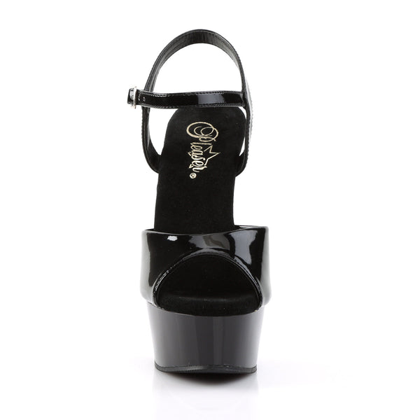 DELIGHT-609 Plateau Sandaletten Schwarz von Pleaser – Ansicht 2