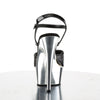 DELIGHT-609 Plateau Sandaletten Schwarz/Chrom von Pleaser – Ansicht 4