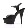 DELIGHT-609 Plateau Sandaletten Matt Schwarz von Pleaser – Ansicht 3