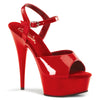 DELIGHT-609 Sandalette Plateauschuhe Rot von Pleaser