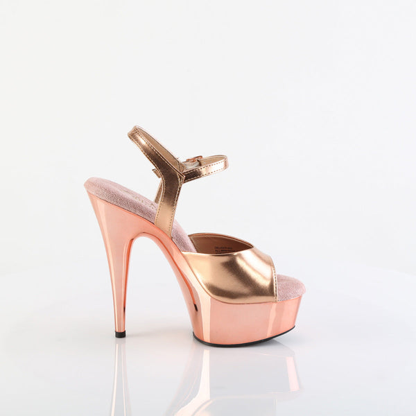 DELIGHT-609 Plateau Sandaletten - Rose Gold von Pleaser – Ansicht 5
