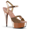 DELIGHT-609 Plateau Sandaletten - Rose Gold von Pleaser