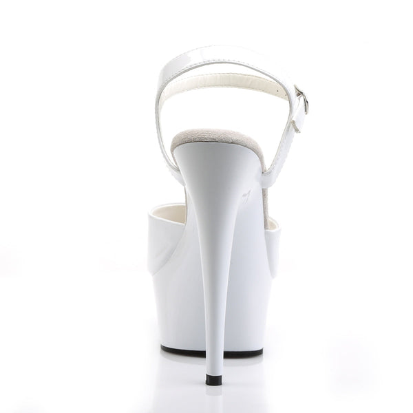 DELIGHT-609 Plateau Sandaletten Lack Weiß von Pleaser – Ansicht 4