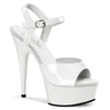 DELIGHT-609 Plateau Sandaletten Lack Weiß von Pleaser