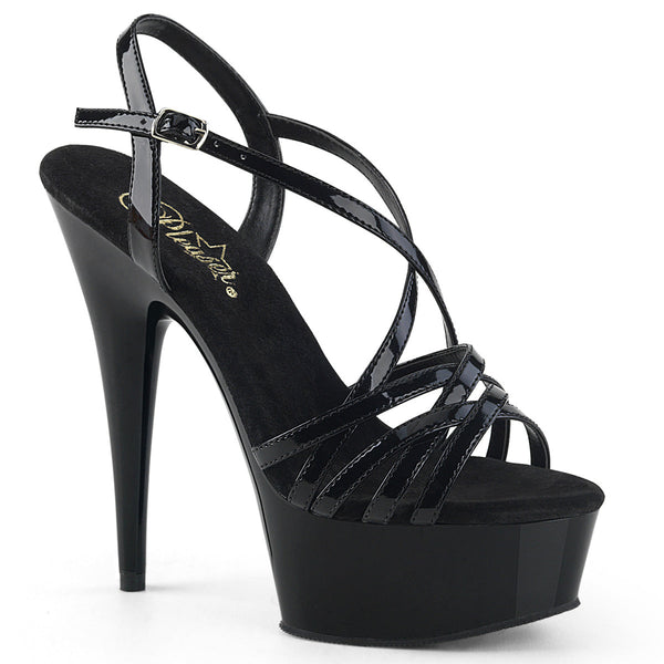 DELIGHT-613 Plateau Sandaletten - Schwarz von Pleaser