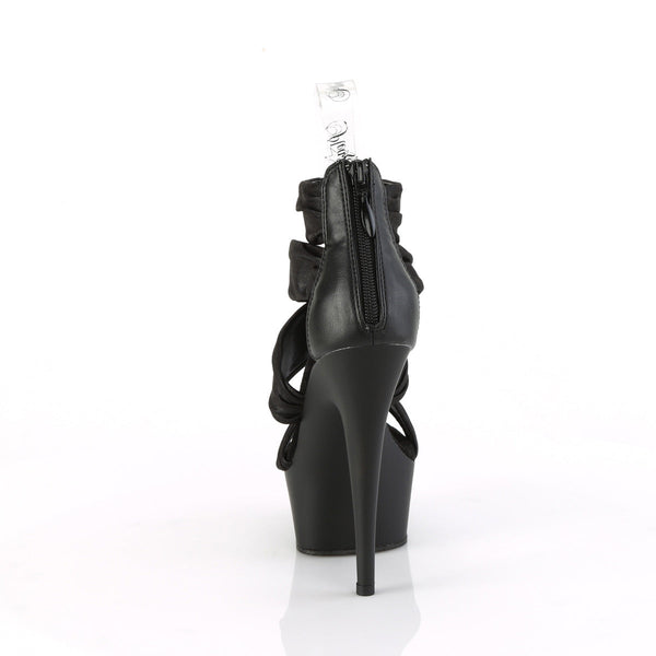 DELIGHT-620 - Plateau High Heel Sandaletten - Schwarz Matt von Pleaser – Ansicht 4