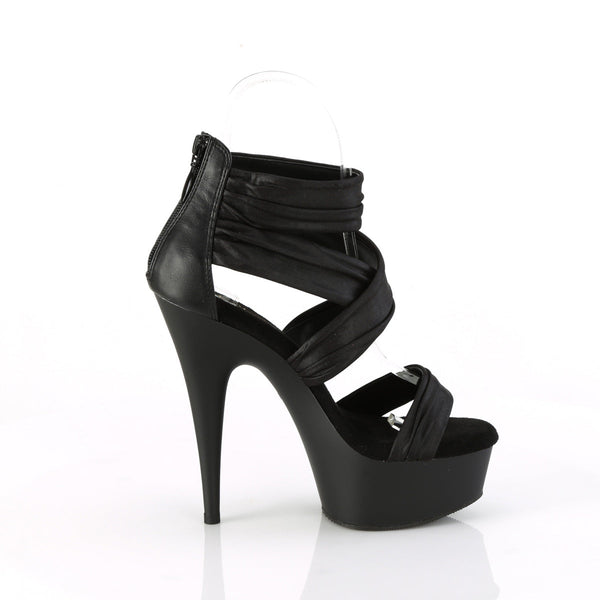 DELIGHT-620 - Plateau High Heel Sandaletten - Schwarz Matt von Pleaser – Ansicht 5