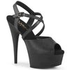 DELIGHT-624-1 - Plateau High Heel Sandaletten - Schwarz Matt von Pleaser