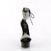DELIGHT-627RS - Plateau High Heel Sandaletten - Schwarz Lack mit Strass von Pleaser – Ansicht 2