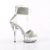 DELIGHT-627RS - Plateau Sandaletten - Transparent mit Strass von Pleaser – Ansicht 5