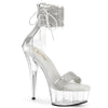 DELIGHT-627RS - Plateau Sandaletten - Transparent mit Strass von Pleaser