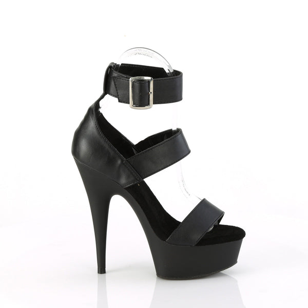 DELIGHT-629 - Plateau High Heel Sandaletten - Schwarz Matt von Pleaser – Ansicht 5