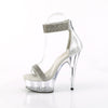 DELIGHT-641 Sandalette Plateauschuhe Transparent Glitze von Pleaser – Ansicht 3