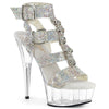 DELIGHT-656RS Plateau High Heel Sandaletten - Mehrfarbig von Pleaser