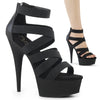 DELIGHT-659 Plateau Sandaletten Schwarz von Pleaser