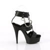 DELIGHT-661 - Plateau High Heel Sandaletten - Schwarz Matt von Pleaser – Ansicht 5