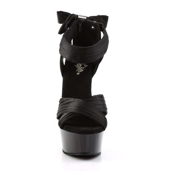 DELIGHT-668 Plateau Sandaletten Satin Black von Pleaser – Ansicht 2
