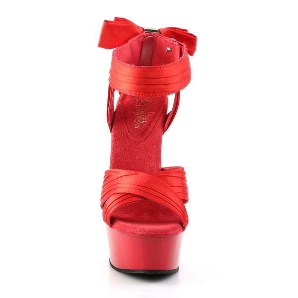 DELIGHT-668 Sandaletten Plateauschuhe Rot von Pleaser – Ansicht 2