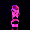 DELIGHT-669UV Plateau Sandaletten Neon Pink UV von Pleaser – Ansicht 2
