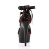 DELIGHT-678LC Plateau Sandaletten - Rot/Schwarz von Pleaser – Ansicht 4