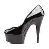 DELIGHT-685 Plateau Pumps - Schwarz von Pleaser – Ansicht 3