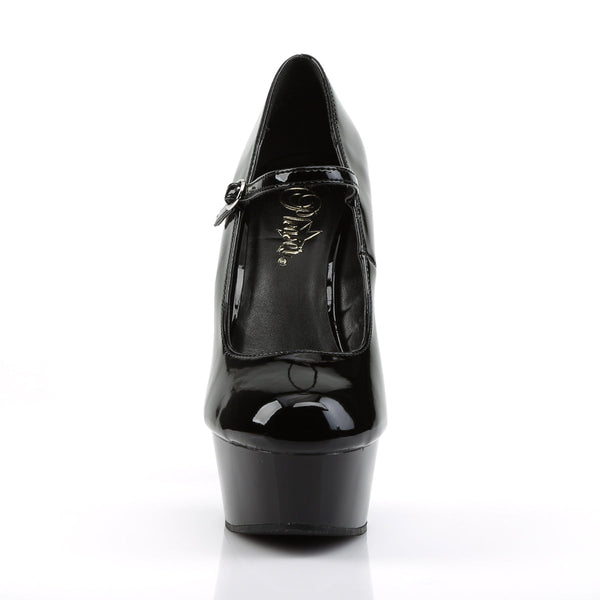 DELIGHT-687 Plateau Pumps Schwarz Lack von Pleaser – Ansicht 2