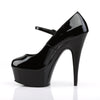 DELIGHT-687 Plateau Pumps Schwarz Lack von Pleaser – Ansicht 3
