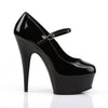 DELIGHT-687 Plateau Pumps Schwarz Lack von Pleaser – Ansicht 5