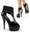 DELIGHT-690 Plateau Stiefeletten Schwarz von Pleaser