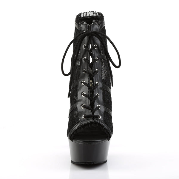 DELIGHT-696LC Plateau Stiefeletten transparent von Pleaser – Ansicht 2