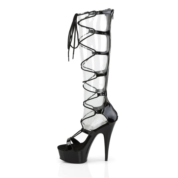 DELIGHT-698 Plateau Sandaletten Schwarz von Pleaser – Ansicht 3
