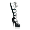 DELIGHT-698 Plateau Sandaletten Schwarz von Pleaser