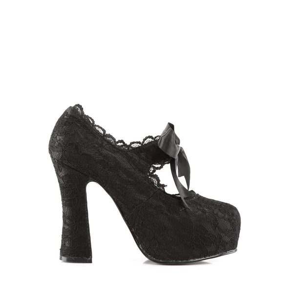 DEMON-11 Plateau High Heel Pumps mit Spitze Schwarz von DemoniaCult – Ansicht 5