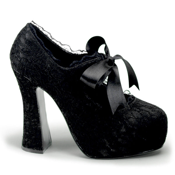 DEMON-11 Plateau High Heel Pumps mit Spitze Schwarz von DemoniaCult