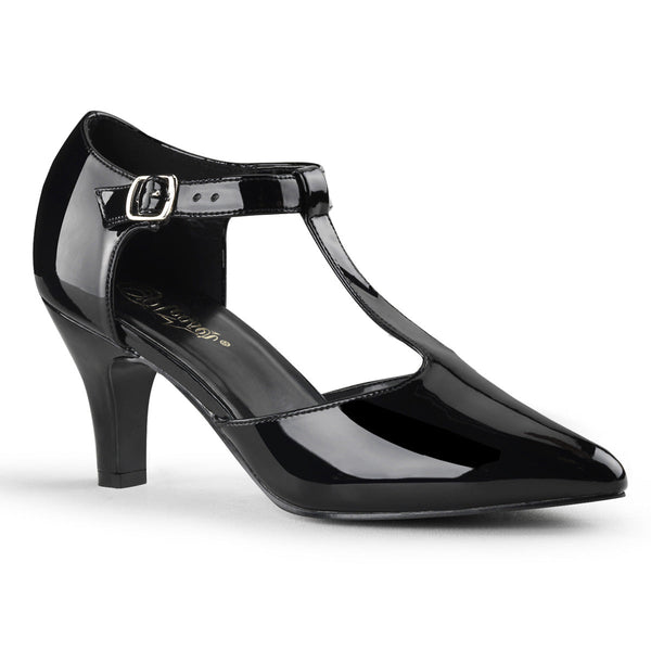 DIVINE-415 Pumps Schwarz Lack von Pleaser Pink Label