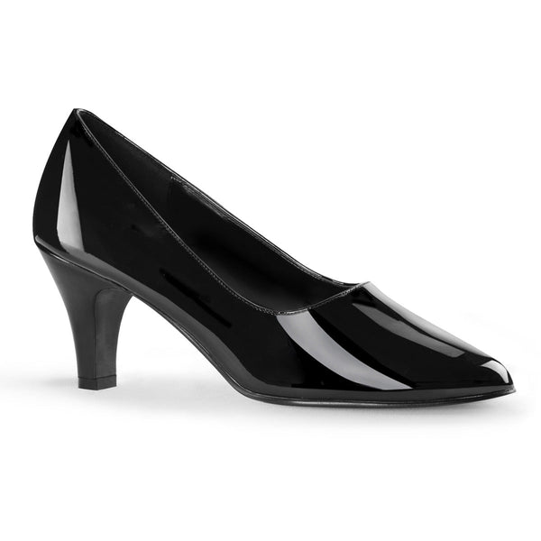 DIVINE-420 Pumps Lack Schwarz von Pleaser Pink Label