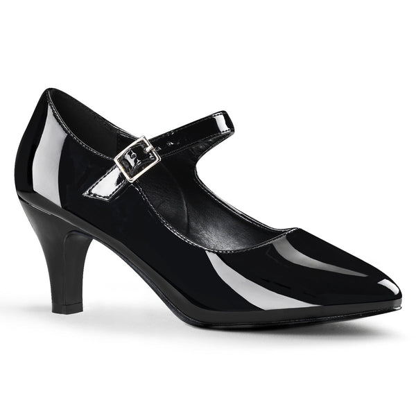 DIVINE-440 Mary Jane Pumps Lack Schwarz von Pleaser Pink Label