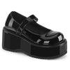 DOLLIE-01 Plateau Schuhe Lack schwarz Mary Janes von DemoniaCult